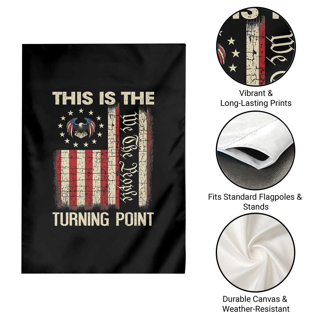 We the People Turning Point Garden Flag Vintage American Flag and Freedom Patriotic Eagle TS02 Print Your Wear