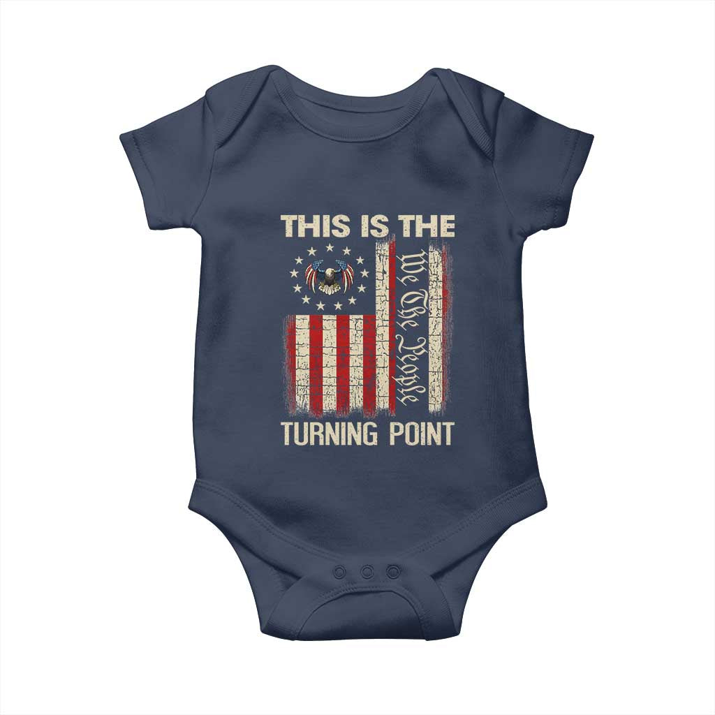 We the People Turning Point Baby Onesie Vintage American Flag and Freedom Patriotic Eagle TS02 Navy Print Your Wear