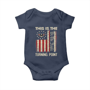 We the People Turning Point Baby Onesie Vintage American Flag and Freedom Patriotic Eagle TS02 Navy Print Your Wear