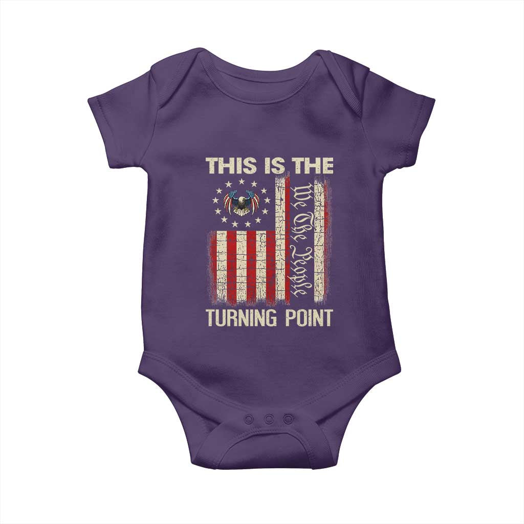 We the People Turning Point Baby Onesie Vintage American Flag and Freedom Patriotic Eagle TS02 Purple Print Your Wear