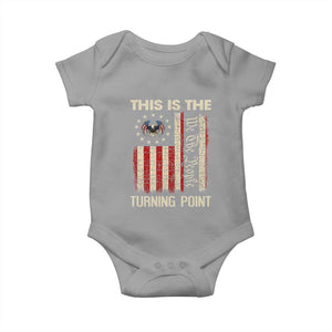 We the People Turning Point Baby Onesie Vintage American Flag and Freedom Patriotic Eagle TS02 Sport Gray Print Your Wear