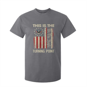 We the People Turning Point T Shirt For Kid Vintage American Flag and Freedom Patriotic Eagle TS02 Charcoal Print Your Wear