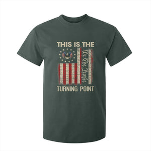 We the People Turning Point T Shirt For Kid Vintage American Flag and Freedom Patriotic Eagle TS02 Dark Forest Green Print Your Wear