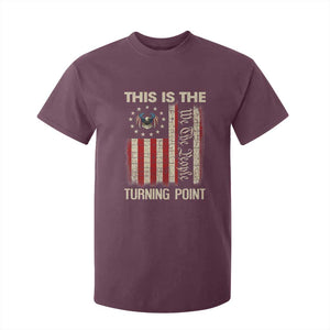 We the People Turning Point T Shirt For Kid Vintage American Flag and Freedom Patriotic Eagle TS02 Maroon Print Your Wear
