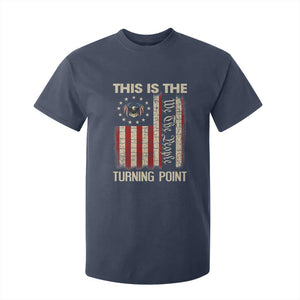 We the People Turning Point T Shirt For Kid Vintage American Flag and Freedom Patriotic Eagle TS02 Navy Print Your Wear