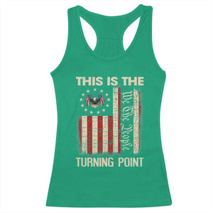 We the People Turning Point Racerback Tank Top Vintage American Flag and Freedom Patriotic Eagle TS02 Irish Green Print Your Wear