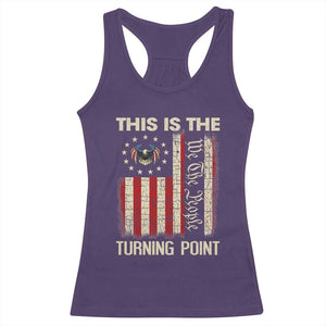 We the People Turning Point Racerback Tank Top Vintage American Flag and Freedom Patriotic Eagle TS02 Purple Print Your Wear