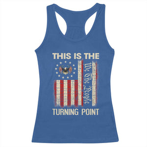 We the People Turning Point Racerback Tank Top Vintage American Flag and Freedom Patriotic Eagle TS02 Royal Blue Print Your Wear