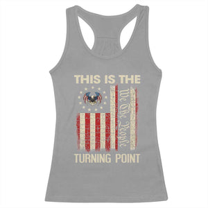 We the People Turning Point Racerback Tank Top Vintage American Flag and Freedom Patriotic Eagle TS02 Sport Gray Print Your Wear