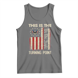 We the People Turning Point Tank Top Vintage American Flag and Freedom Patriotic Eagle TS02 Black Heather Print Your Wear
