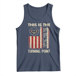 We the People Turning Point Tank Top Vintage American Flag and Freedom Patriotic Eagle TS02 Navy Print Your Wear