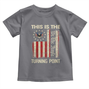 We the People Turning Point Toddler T Shirt Vintage American Flag and Freedom Patriotic Eagle TS02 Charcoal Print Your Wear