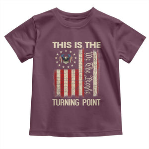 We the People Turning Point Toddler T Shirt Vintage American Flag and Freedom Patriotic Eagle TS02 Maroon Print Your Wear