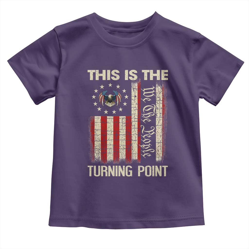 We the People Turning Point Toddler T Shirt Vintage American Flag and Freedom Patriotic Eagle TS02 Purple Print Your Wear