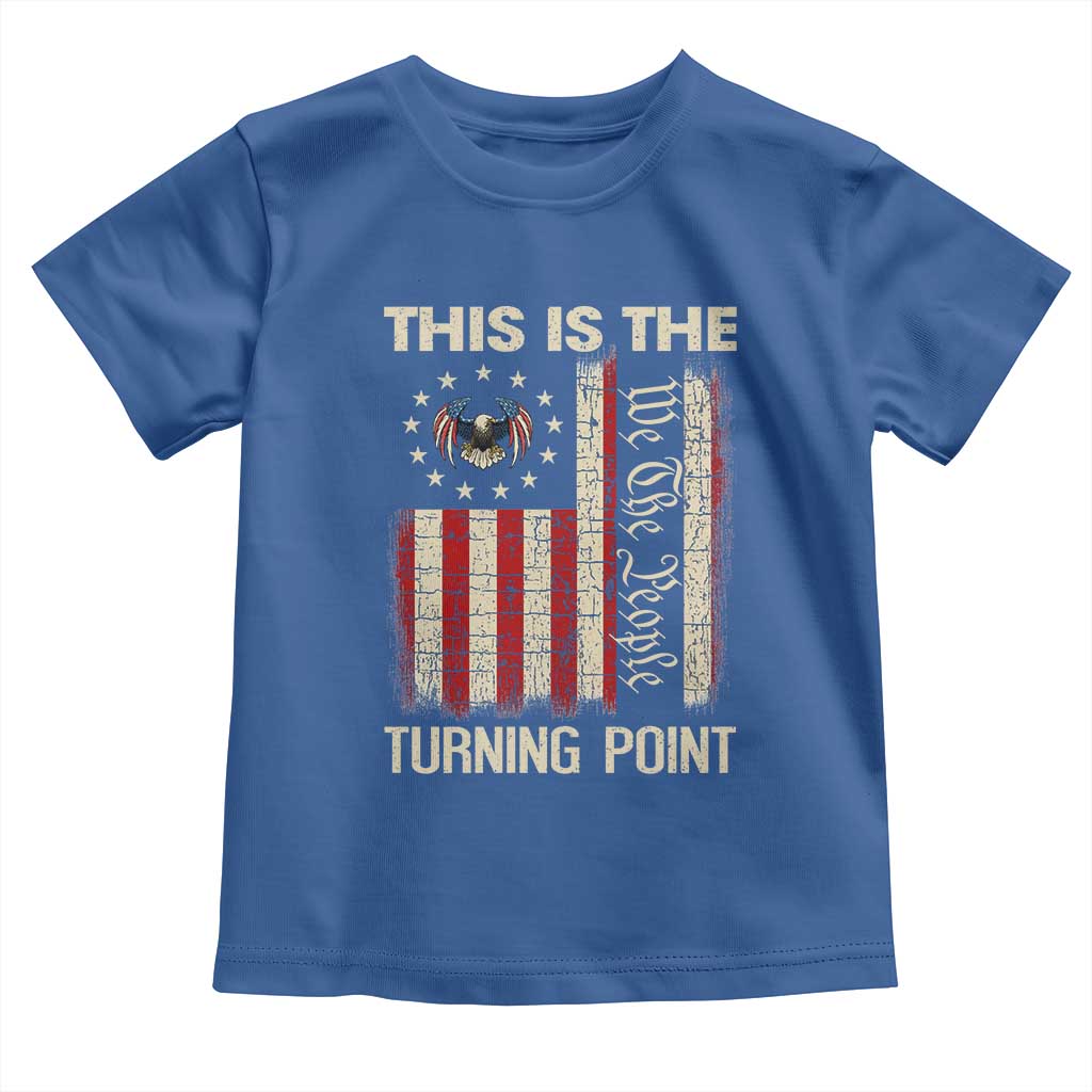 We the People Turning Point Toddler T Shirt Vintage American Flag and Freedom Patriotic Eagle TS02 Royal Blue Print Your Wear