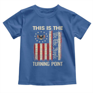 We the People Turning Point Toddler T Shirt Vintage American Flag and Freedom Patriotic Eagle TS02 Royal Blue Print Your Wear