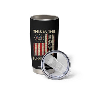 We the People Turning Point Tumbler Cup Vintage American Flag and Freedom Patriotic Eagle TS02 Print Your Wear