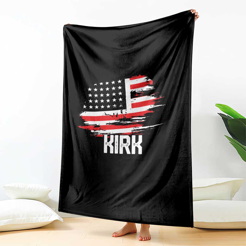 American Flag Kirk Throw Blanket Distressed Patriotic Team Charlie Tribute TS02 Print Your Wear