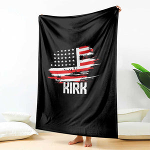 American Flag Kirk Throw Blanket Distressed Patriotic Team Charlie Tribute TS02 Print Your Wear