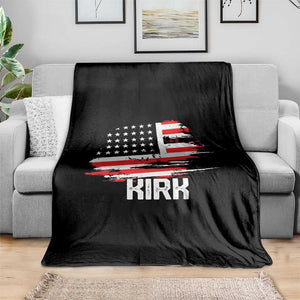 American Flag Kirk Throw Blanket Distressed Patriotic Team Charlie Tribute TS02 Print Your Wear