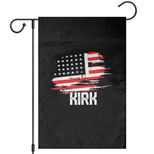 American Flag Kirk Garden Flag Distressed Patriotic Team Charlie Tribute TS02 Black Print Your Wear