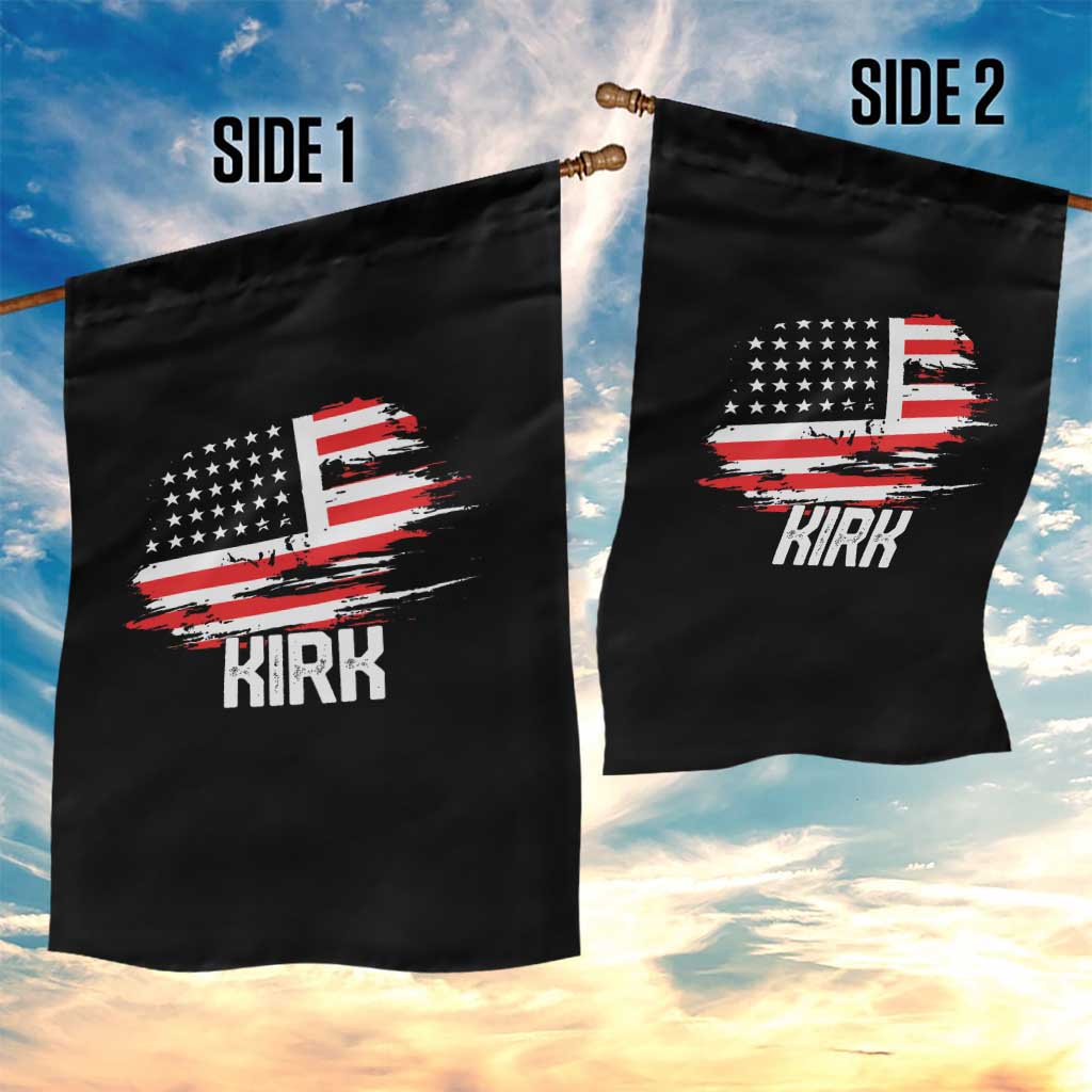 American Flag Kirk Garden Flag Distressed Patriotic Team Charlie Tribute TS02 Print Your Wear