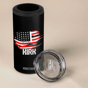 American Flag Kirk 4 in 1 Can Cooler Tumbler Distressed Patriotic Team Charlie Tribute TS02 Print Your Wear