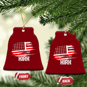 American Flag Kirk Ceramic Ornament Distressed Patriotic Team Charlie Tribute TS02 Print Your Wear