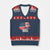 American Flag Kirk V-Neck Knit Sweater Vest Distressed Patriotic Team Charlie Tribute TS02 Navy Red Print Your Wear