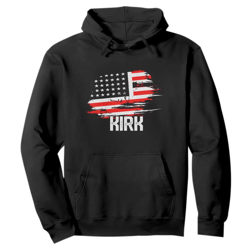 American Flag Kirk Hoodie Distressed Patriotic Team Charlie Tribute TS02 Black Print Your Wear
