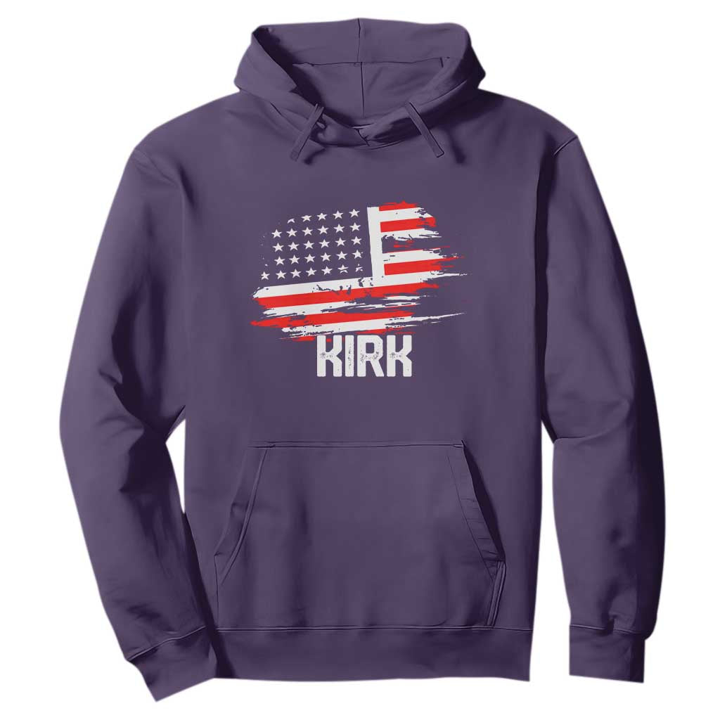 American Flag Kirk Hoodie Distressed Patriotic Team Charlie Tribute TS02 Purple Print Your Wear