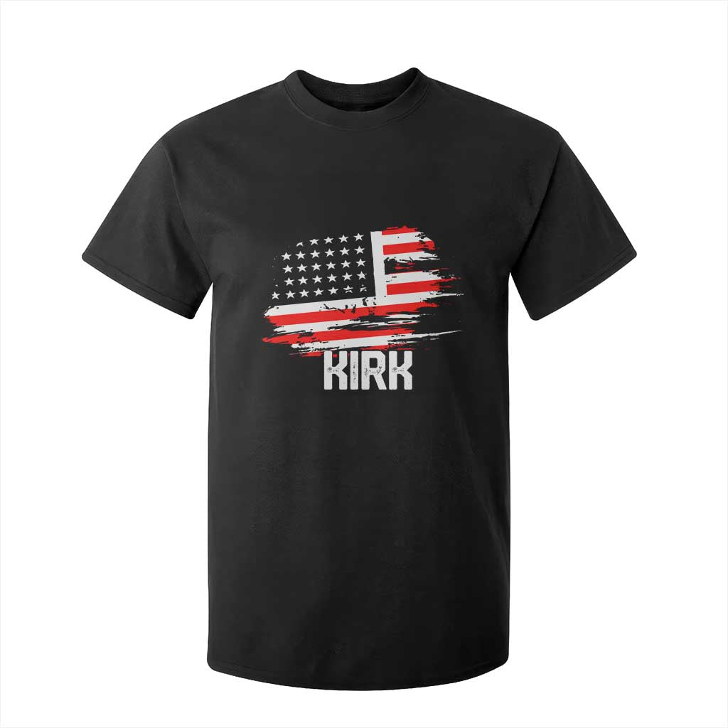 American Flag Kirk T Shirt For Kid Distressed Patriotic Team Charlie Tribute TS02 Black Print Your Wear