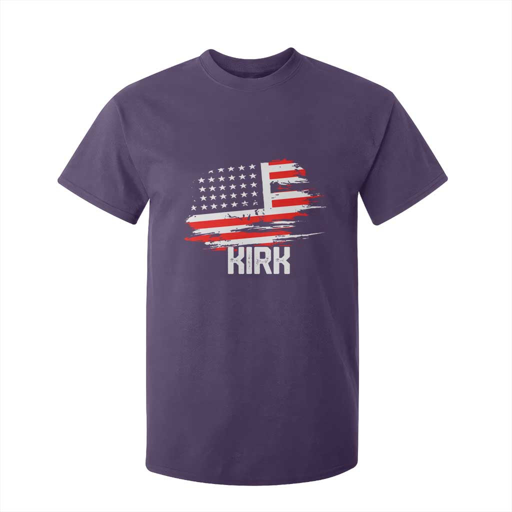 American Flag Kirk T Shirt For Kid Distressed Patriotic Team Charlie Tribute TS02 Purple Print Your Wear
