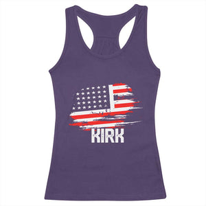 American Flag Kirk Racerback Tank Top Distressed Patriotic Team Charlie Tribute TS02 Purple Print Your Wear