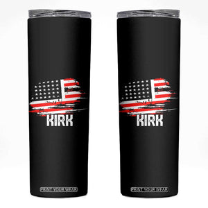 American Flag Kirk Skinny Tumbler Distressed Patriotic Team Charlie Tribute TS02 Black Print Your Wear