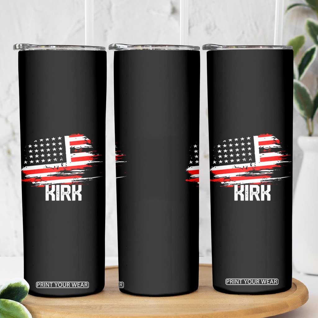 American Flag Kirk Skinny Tumbler Distressed Patriotic Team Charlie Tribute TS02 Print Your Wear