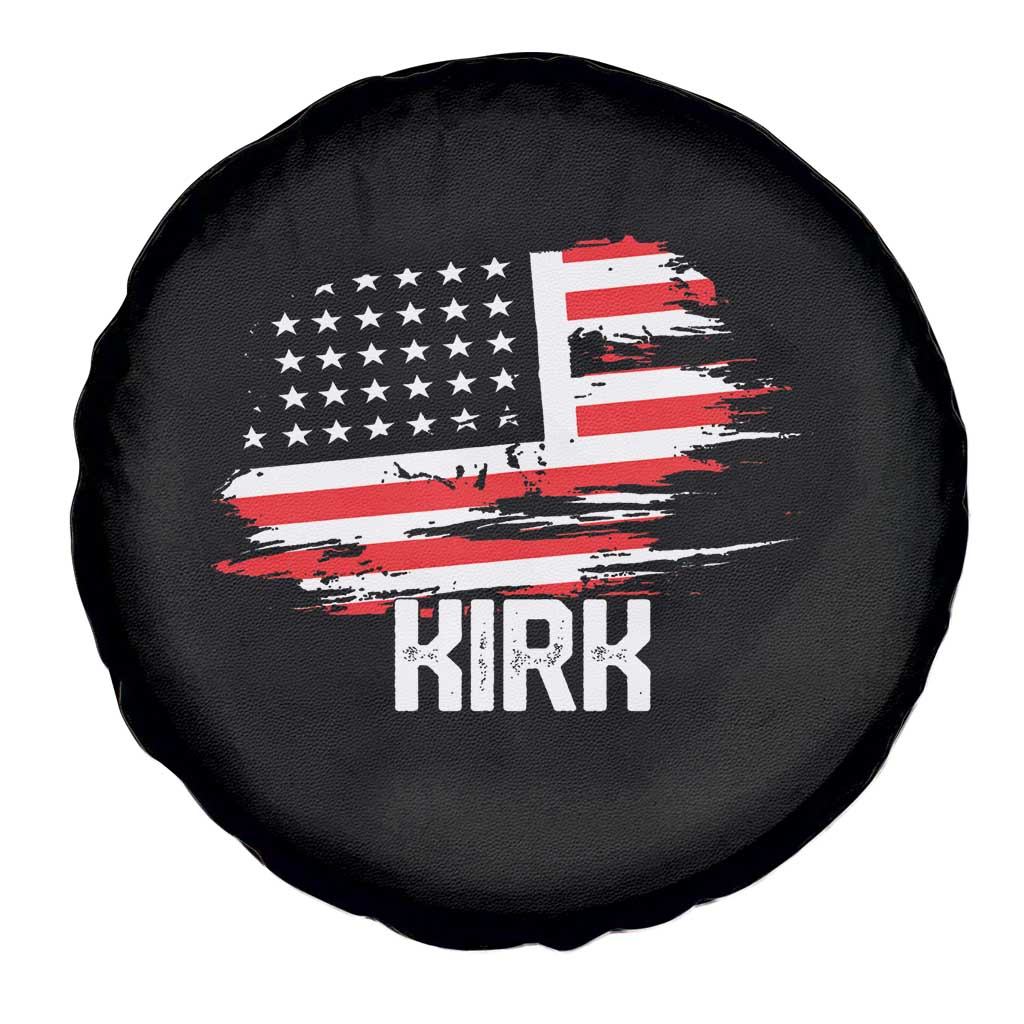American Flag Kirk Spare Tire Cover Distressed Patriotic Team Charlie Tribute TS02 Print Your Wear
