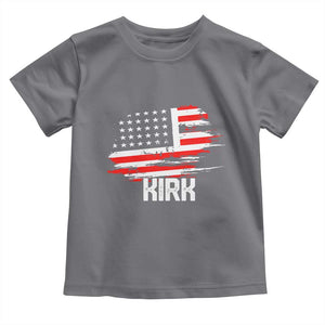 American Flag Kirk Toddler T Shirt Distressed Patriotic Team Charlie Tribute TS02 Charcoal Print Your Wear