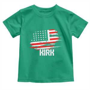 American Flag Kirk Toddler T Shirt Distressed Patriotic Team Charlie Tribute TS02 Irish Green Print Your Wear