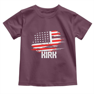 American Flag Kirk Toddler T Shirt Distressed Patriotic Team Charlie Tribute TS02 Maroon Print Your Wear