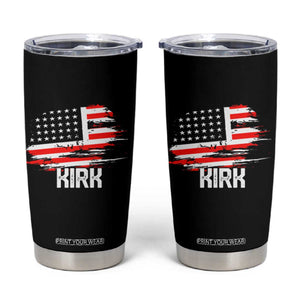 American Flag Kirk Tumbler Cup Distressed Patriotic Team Charlie Tribute TS02 Black Print Your Wear
