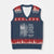 Charlie Kirk Patriotic Memorial V-Neck Knit Sweater Vest Firm in Faith Fierce in Justice American Flag TS02 Navy Red Print Your Wear