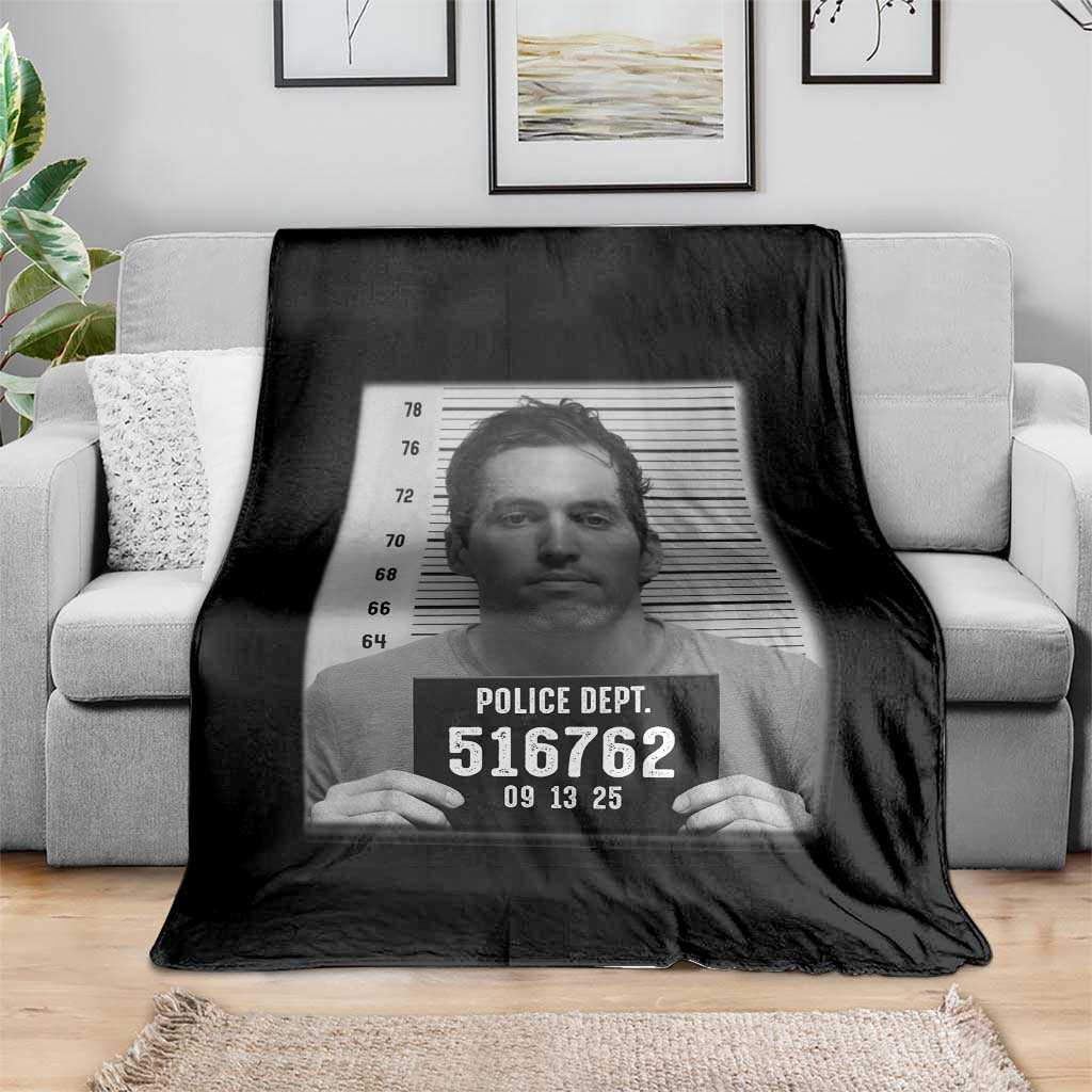 Tyler Robinson Mugshot Throw Blanket Justice For Charlie Kirk TS02 Print Your Wear