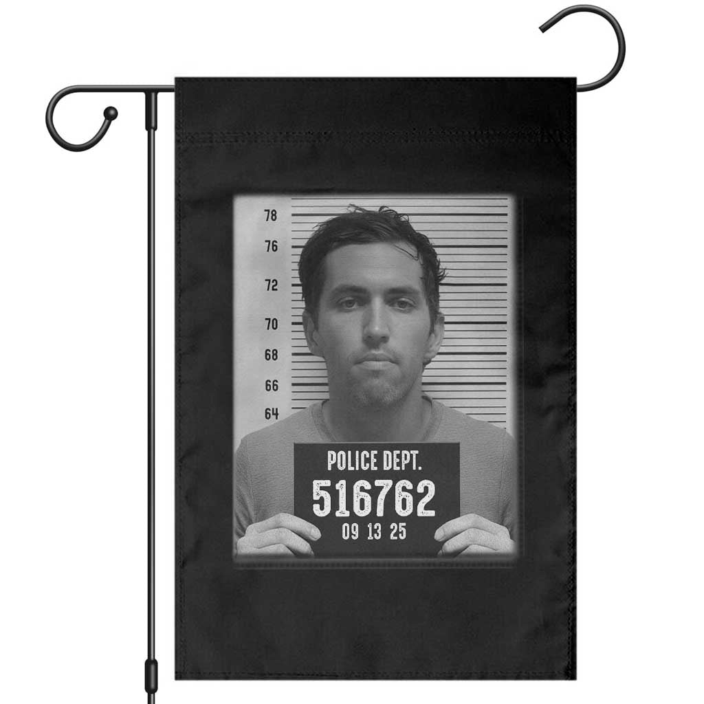 Tyler Robinson Mugshot Garden Flag Justice For Charlie Kirk TS02 Black Print Your Wear