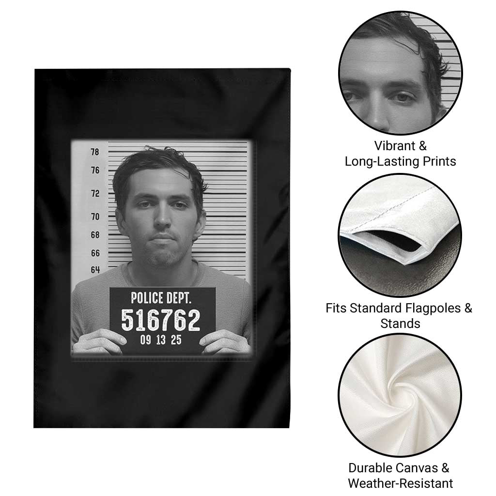 Tyler Robinson Mugshot Garden Flag Justice For Charlie Kirk TS02 Print Your Wear