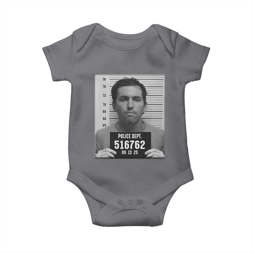 Tyler Robinson Mugshot Baby Onesie Justice For Charlie Kirk TS02 Charcoal Print Your Wear