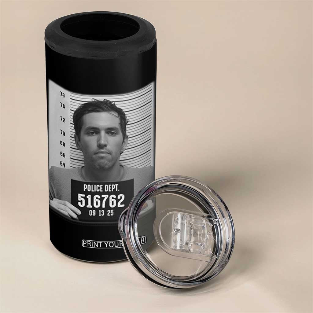 Tyler Robinson Mugshot 4 in 1 Can Cooler Tumbler Justice For Charlie Kirk TS02 Print Your Wear
