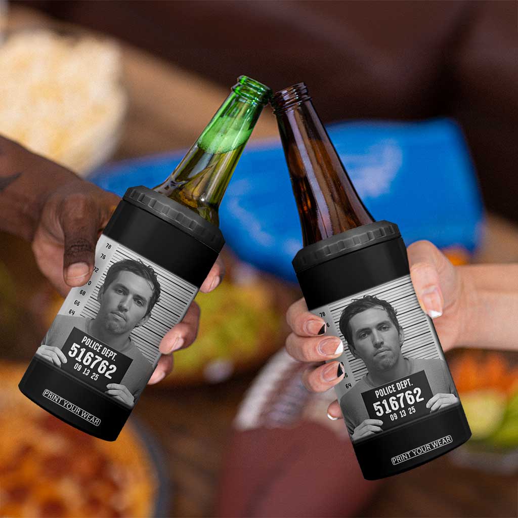 Tyler Robinson Mugshot 4 in 1 Can Cooler Tumbler Justice For Charlie Kirk TS02 Print Your Wear