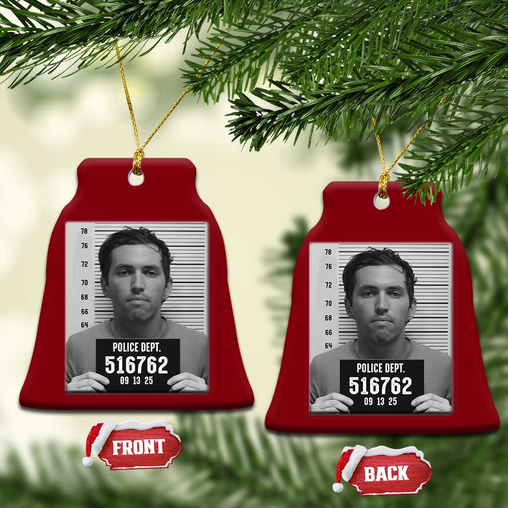 Tyler Robinson Mugshot Ceramic Ornament Justice For Charlie Kirk TS02 Print Your Wear