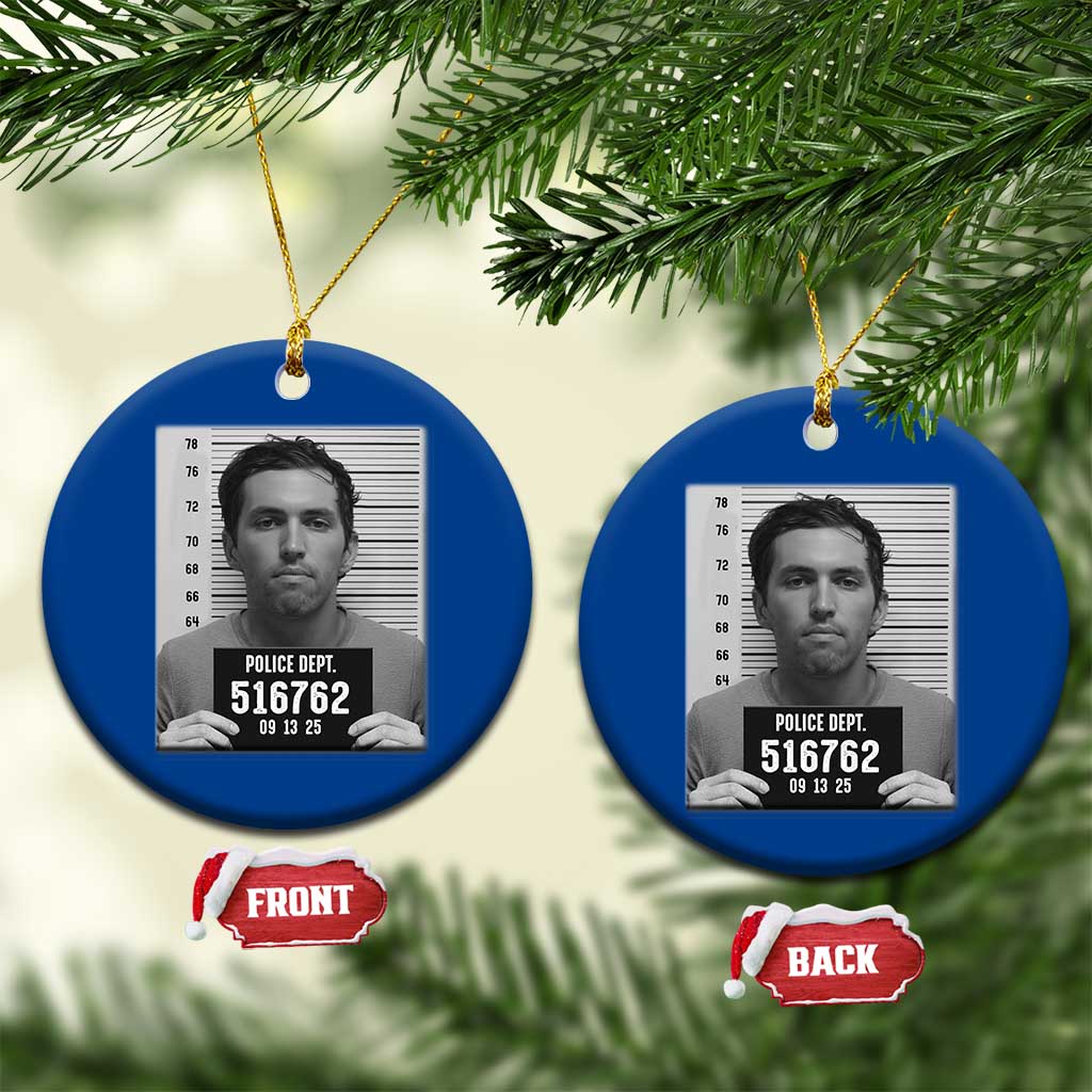 Tyler Robinson Mugshot Ceramic Ornament Justice For Charlie Kirk TS02 1pc Blue Print Your Wear